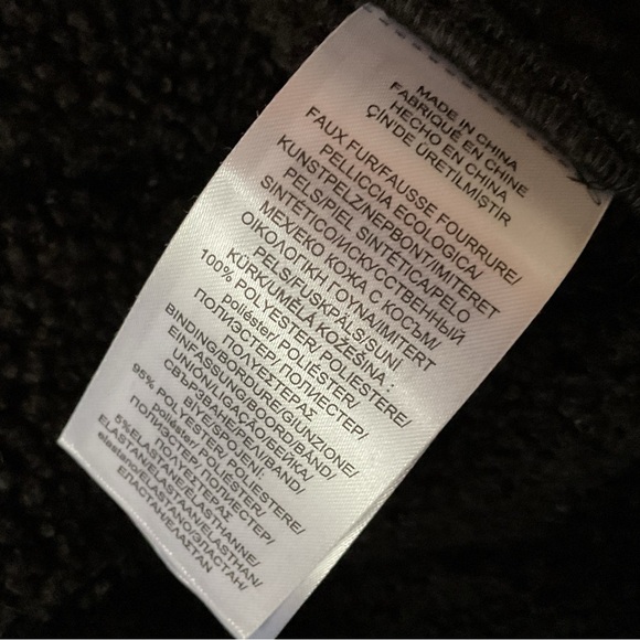 Lauren Ralph Lauren Faux Shearling Pea Coat - Black, Large, New - Picture 9 of 10